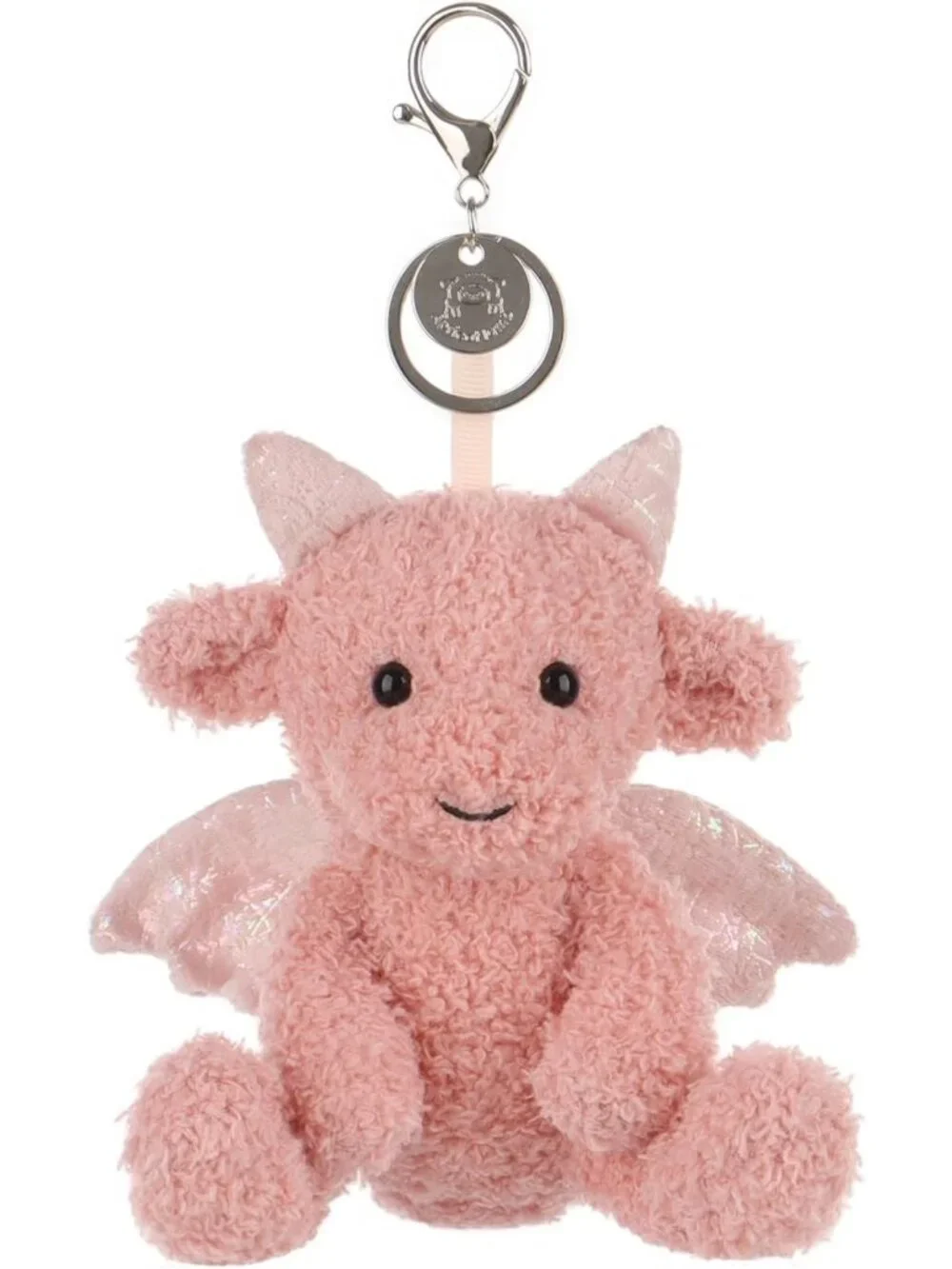 Cute Apricot Lamb Dragon Plush Keychain Toy for Kids' Backpack or Purse, 4.8